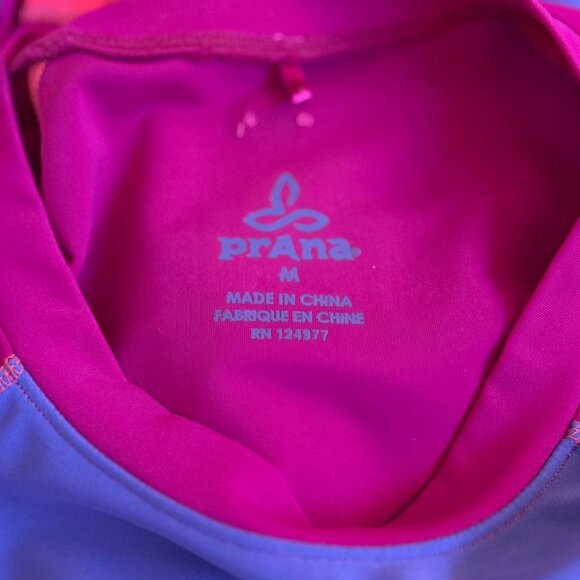 Prana Lorelei Sun Top Womens M UPF Quick Dry Pink Purple Beach Rash Guard - Picture 9 of 9